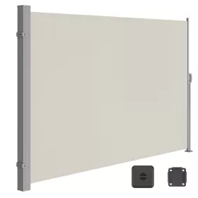   Copertină laterală pentru terasă, paravan de intimitate, gri, 280 g/m² 180 x 350 cm