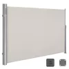 Copertină laterală pentru terasă, paravan de intimitate, bej, 280 g/m² 200 x 350 cm