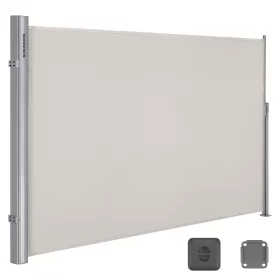   Copertină laterală pentru terasă, paravan de intimitate, bej, 280 g/m² 200 x 350 cm