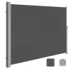 Copertină laterală pentru terasă, paravan de intimitate, gri, 280 g/m² 160 x 300 cm