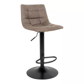   2 scaune de bar Middelfart, microfibră, maro deschis, înălțime șezut 75 cm