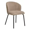 2 scaune de sufragerie Safira, bouclé, bej, design modern