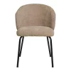 2 scaune de sufragerie Safira, bouclé, bej, design modern