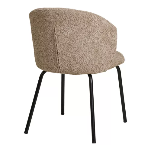 2 scaune de sufragerie Safira, bouclé, bej, design modern