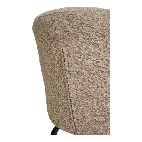 2 scaune de sufragerie Safira, bouclé, bej, design modern