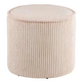 Puf Taupo, material cu nervuri, bej