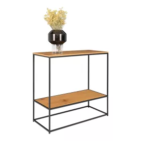 Masă consolă cu 2 rafturi, aspect stejar, 80x36x80cm