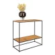 Masă consolă cu 2 rafturi, aspect stejar, 80x36x80cm