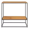 Masă consolă cu 2 rafturi, aspect stejar, 80x36x80cm
