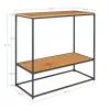 Masă consolă cu 2 rafturi, aspect stejar, 80x36x80cm
