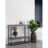 Masă consolă cu 2 rafturi, aspect stejar, 80x36x80cm