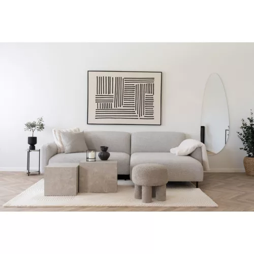 Pătură din blană artificială Galena, 130x180 cm, albă