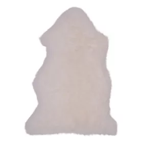 Covor din piele de miel, culoare crem, 50x85 cm