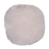 Șezut din piele de miel, culoare crem, dimensiune Ø35 cm