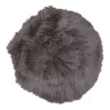 Perna scaun din piele de miel, maro, Ø35 cm