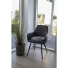 Perna scaun din piele de miel, maro, Ø35 cm