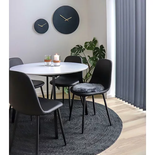 Perna scaun piele de miel, gri, Ø35 cm