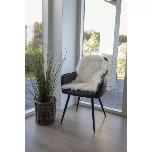 Covor din piele de miel, piele ecologică 50x85 cm, ivory