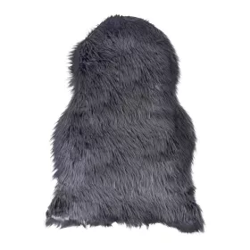 Covor din piele de oaie, piele ecologică 50x85 cm, gri