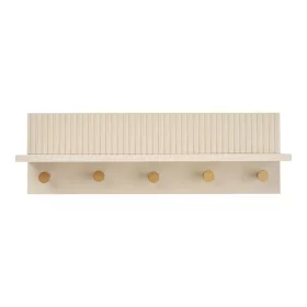 Raft de perete cu cârlige, bej 12 x 50 x 16 cm
