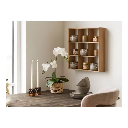 Raft de perete Moss, lemn de pin 46x10x46cm