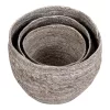 Set de 3 coșuri Tivoli, frunze de porumb, gri