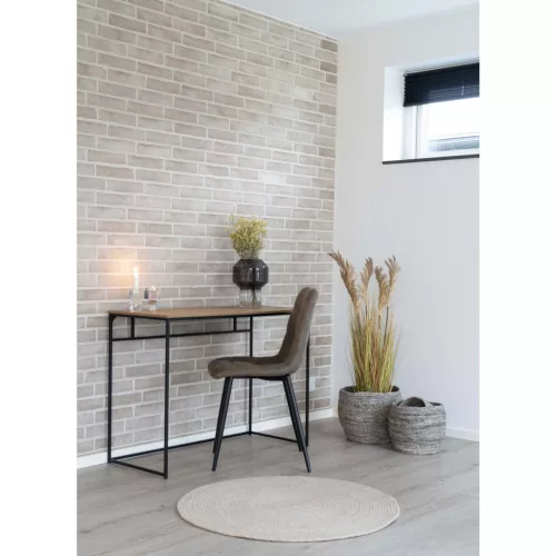 Set de 3 coșuri Tivoli, frunze de porumb, gri