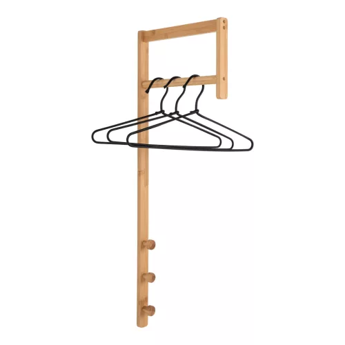 Suport de haine Trento, bambus, natural, 30 x 3 x 82 cm