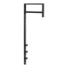 Suport de haine din metal, negru, 30 x 3 x 82 cm