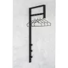 Suport de haine din metal, negru, 30 x 3 x 82 cm