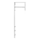 Suport de haine Trento, metal, alb, 30 x 3 x 82 cm
