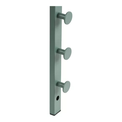 Suport de haine metalic, verde, 3 x 30 x 82 cm