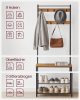 vasagle-mobilier-hol-cu-rafturi-umerase-suport-pentru-pantofi-si-scaun-nuc-rustic