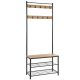 vasagle-mobilier-hol-cu-rafturi-umerase-suport-pentru-pantofi-si-scaun-mango-175x70x32cm