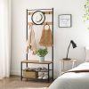 vasagle-mobilier-hol-cu-rafturi-umerase-suport-pentru-pantofi-si-scaun-mango-175x70x32cm