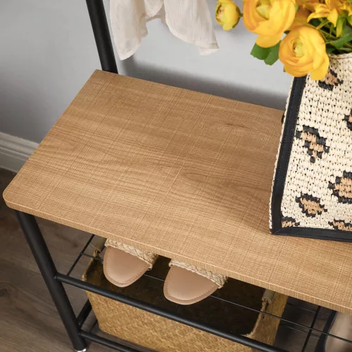 vasagle-mobilier-hol-cu-rafturi-umerase-suport-pentru-pantofi-si-scaun-mango-175x70x32cm