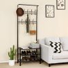 songmics-mobilier-hol-cu-rafturi-umerase-suport-pentru-pantofi-si-scaun-negru-187x68x35cm