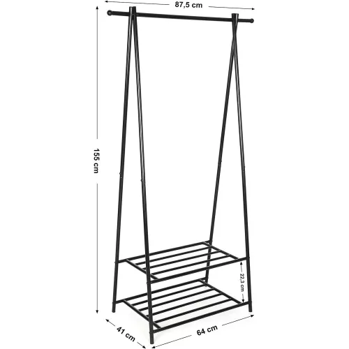 songmics-suport-pentru-haine-rochii-si-incaltaminte-negru-87x40x155cm