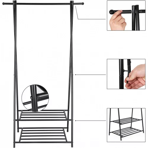 songmics-suport-pentru-haine-rochii-si-incaltaminte-negru-87x40x155cm