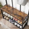 vasagle-mobilier-hol-cu-rafturi-umerase-suport-pentru-pantofi-si-scaun-maro-rustic