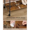 Suport pentru haine cu raft, 2 bare, maro vintage 98.5x39.6x156.8cm