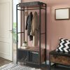 vasagle-suport-deschis-pentru-depozitare-haine-rustic-maro-si-negru-80x40x180cm