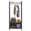 vasagle-suport-deschis-pentru-depozitare-haine-rustic-maro-si-negru-80x40x180cm