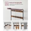vasagle-mobilier-hol-cu-rafturi-umerase-suport-pentru-pantofi-si-scaun-maro-rustic-1
