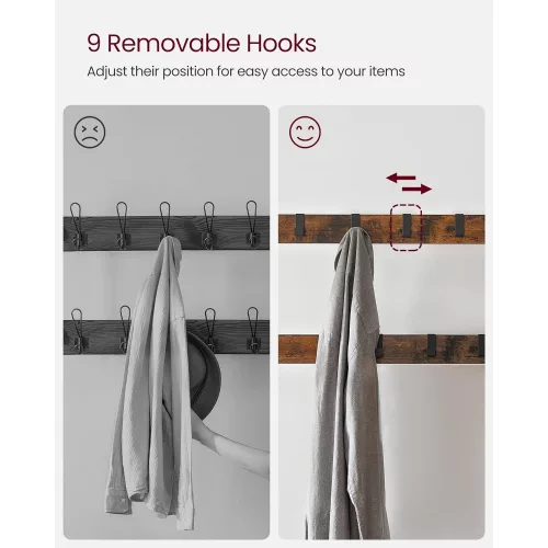 vasagle-mobilier-hol-cu-rafturi-umerase-suport-pentru-pantofi-si-scaun-maro-rustic-1