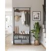 vasagle-mobilier-hol-cu-rafturi-umerase-suport-pentru-pantofi-si-scaun-maro-rustic-1