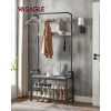 vasagle-mobilier-hol-cu-rafturi-umerase-suport-pentru-pantofi-si-scaun-greige-183x84x30cm
