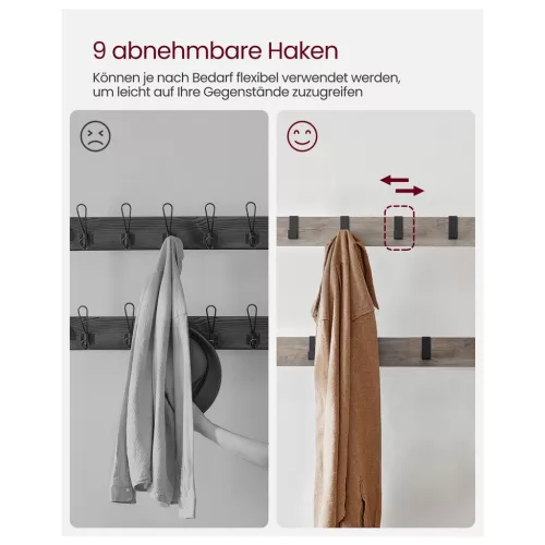 vasagle-mobilier-hol-cu-rafturi-umerase-suport-pentru-pantofi-si-scaun-greige-183x84x30cm