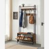 vasagle-mobilier-hol-cu-rafturi-umerase-dulap-de-pantofi-maro-rustic-85x30x180cm