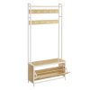 vasagle-mobilier-hol-cu-bancheta-umerase-dulap-de-pantofi-stejar-si-alb-85x30x180cm